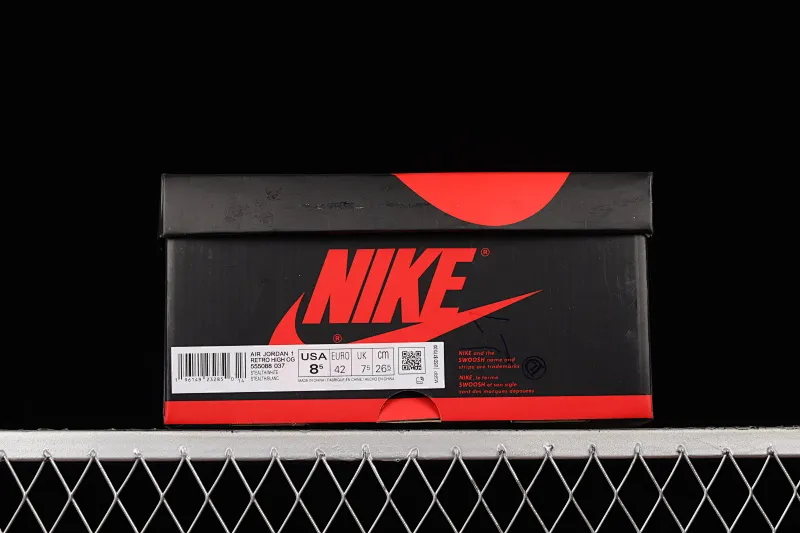 All categories Air Jordan Jordan series basketball shoes Air Jordan 1 High Air Jordan 1 High OG "Stealth" AJ1 Joe 1 high top white gray 555088-037